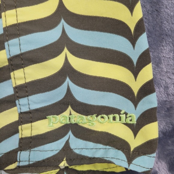 Patagonia Swimming Trunks Mens 34x9 Multi-Colored Geometric Board Shorts - Picture 4 of 8